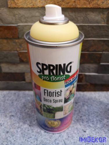 Virágfesték SPRING 400 ml dekorációs fújós festék spray - Light Yellow / Halvány Sárga