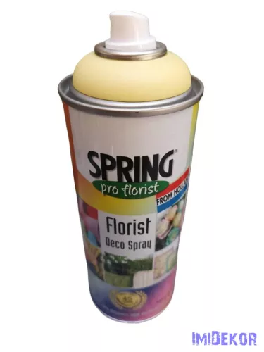 Virágfesték SPRING 400 ml dekorációs fújós festék spray - Light Yellow / Halvány Sárga