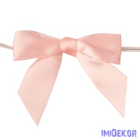   Szatén szalagos masni kb 9x9cm 10db/csomag - Púder Rózsaszín