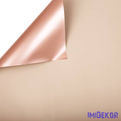 Kétoldalas fólia ív 58x58cm 20db/cs - Bézs/Rose gold