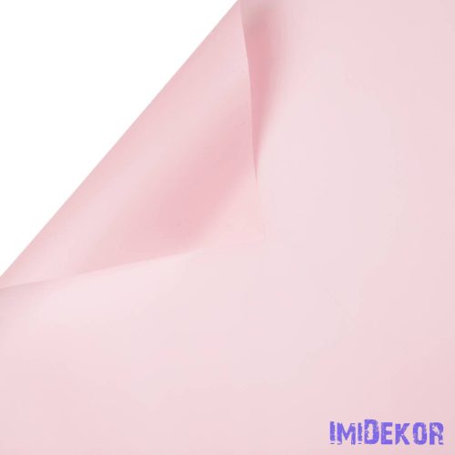 Egyszínű matt fólia ív 58x58cm 20db/cs - Púder Rózsaszín