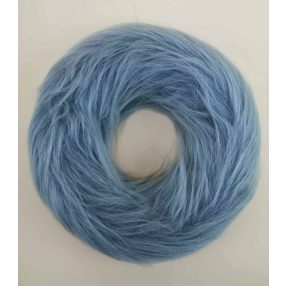   Szőrmés bevont koszorú alap 25 cm hosszú szőrű - Füst Szürke