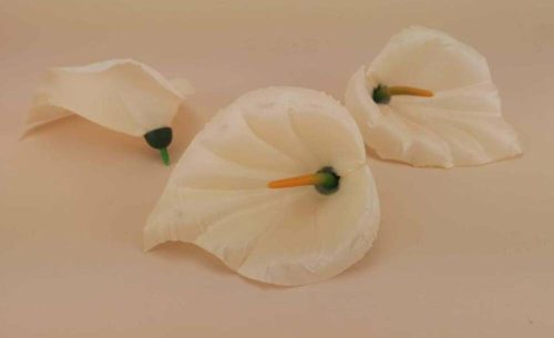 Kála selyemvirág fej 10 cm - Krém