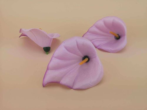 Kála selyemvirág fej 10 cm - Világos Lila