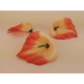 Kála selyemvirág fej 10 cm - Krémes Narancs