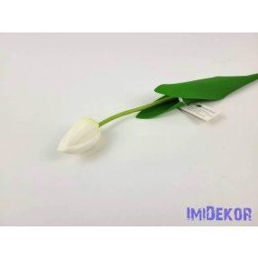 Tulipán szálas polifoam touch 48 cm - Tört Fehér