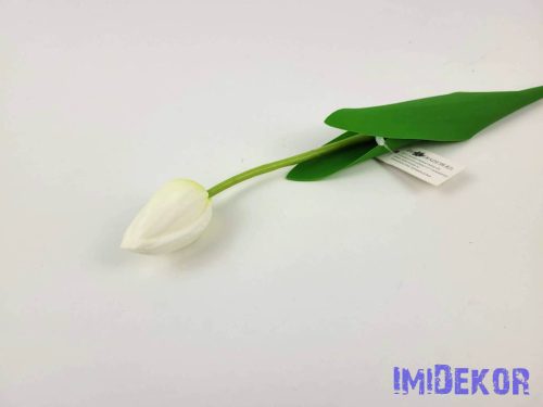 Tulipán szálas polifoam touch 48 cm - Tört Fehér