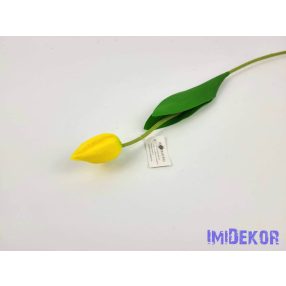 Tulipán szálas polifoam touch 48 cm - Sárga