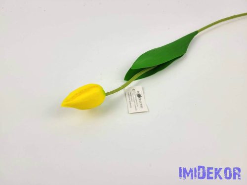 Tulipán szálas polifoam touch 48 cm - Sárga