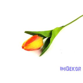 Tulipán szálas szatén 57 cm - Piruló Narancs
