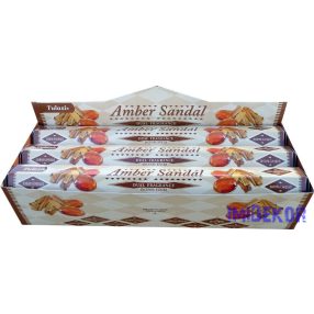   Tulasi hexa 20szál/doboz füstölő - Amber Sandal / Borostyán Szantál