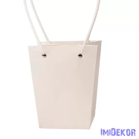 Virágtáska 13x9,5x15,5cm - Fehér