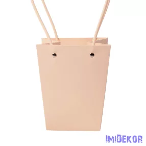 Virágtáska 13x9,5x15,5cm - Sötét púder