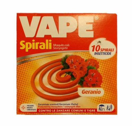 VAPE szúnyogriasztó spirál 10 db + 1 db tartó GERÁNIUM