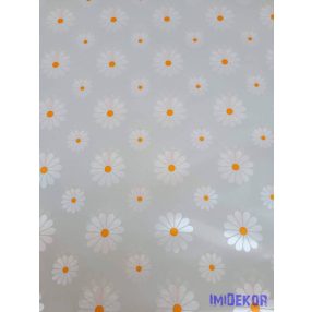   Vízhatlan mintás ív 70x100cm - 12 Szirmú - Világos Szürke