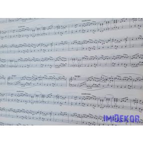 Vízhatlan mintás ív 70x100cm - Kotta Mintás - Fehér