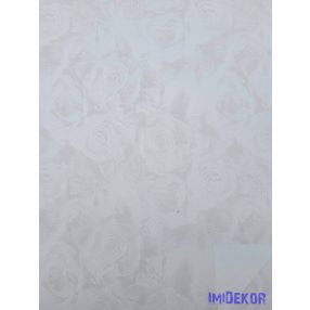 Vízhatlan mintás ív 70x100cm - Rózsafejmintás - Fehér