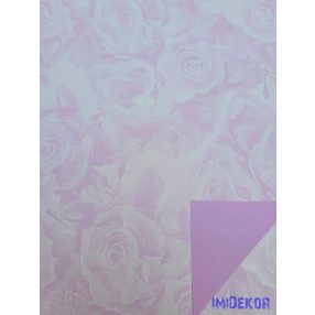   Vízhatlan mintás ív 70x100cm - Rózsafejmintás - Levendula