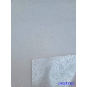 Vízhatlan mintás ív 70x100cm - Karcos Rózsás - Fehér