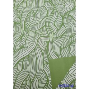 Vízhatlan mintás ív 70x100cm - Hullám minta - Zöld