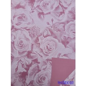 Vízhatlan mintás ív 70x100cm - Rózsafejmintás - Mályva