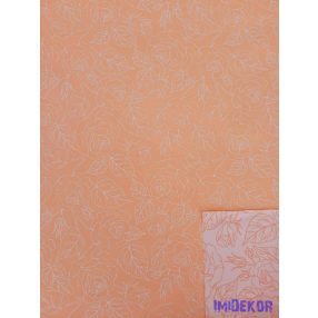   Vízhatlan mintás ív 70x100cm - Karcos Rózsás - Világos Barack