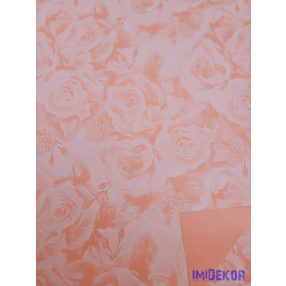Vízhatlan mintás ív 70x100cm - Rózsafejmintás - Barack