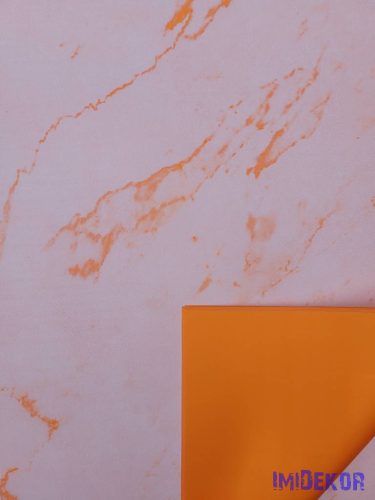 Vízhatlan mintás ív 70x100cm - Márvány mintás - Narancssárga