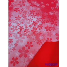   Vízhatlan mintás ív 70x100cm - Kis-Nagy Ötszirmú - Piros