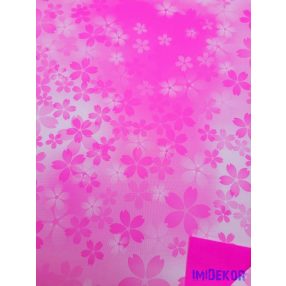 Vízhatlan mintás ív 70x100cm - Kis-Nagy Ötszirmú - Pink