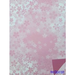   Vízhatlan mintás ív 70x100cm - Kis-Nagy Ötszirmú - Mályva