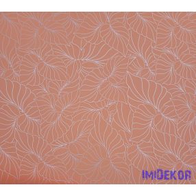 Vízhatlan mintás ív 70x100cm - Karcos Leveles - Barack