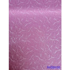 Vízhatlan mintás ív 70x100cm - Karcos Leveles - Mályva