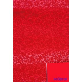   Vízhatlan mintás ív 70x100cm - Szivecske mintás 2 - Piros