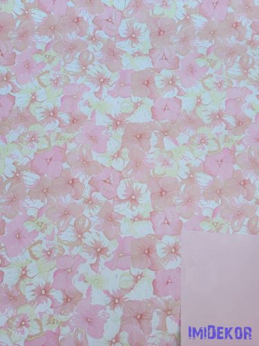 Vízhatlan mintás ív 70x100cm - Hortenzia mintás - Púder