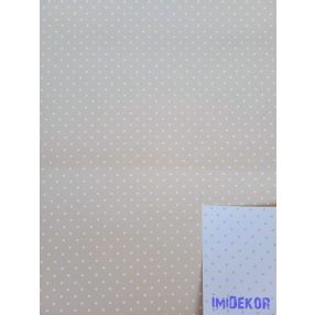   Vízhatlan mintás ív 70x100cm - Pöttyös Kétoldalú - Bézs-Fehér