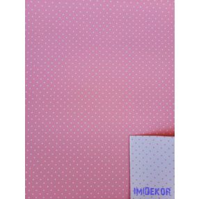   Vízhatlan mintás ív 70x100cm - Pöttyös Kétoldalú - Rózsaszín-Fehér