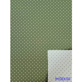   Vízhatlan mintás ív 70x100cm - Pöttyös Kétoldalú - Mohazöld-Zöldes Világos