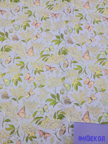 Vízhatlan mintás ív 70x100cm - Lepke mintás - Kékes Lila