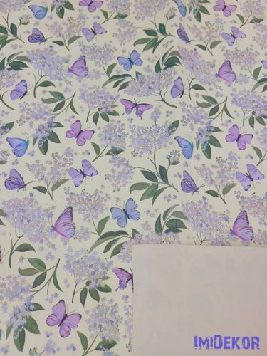 Vízhatlan mintás ív 70x100cm - Lepke mintás - Krém
