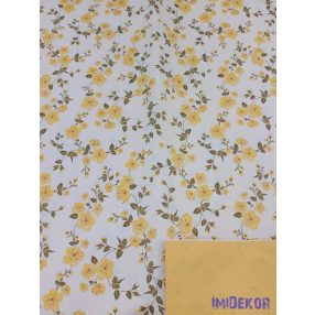 Vízhatlan mintás ív 70x100cm - Barackvirágos - Sárga