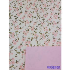   Vízhatlan mintás ív 70x100cm - Barackvirágos - Barackos Rózsaszín
