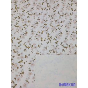 Vízhatlan mintás ív 70x100cm - Barackvirágos - Krém