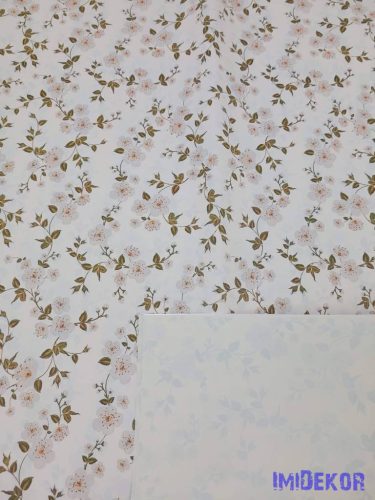 Vízhatlan mintás ív 70x100cm - Barackvirágos - Krém