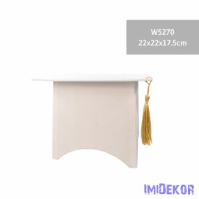 Ballagó kalap papírdoboz 22x22x1,75 cm - Fehér