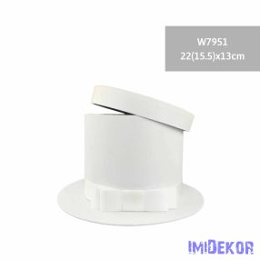 Kalap doboz 22x13 cm - Fehér