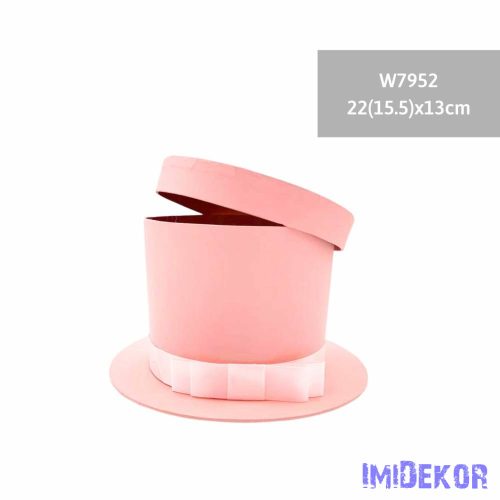 Kalap doboz 22x13 cm - Rózsaszín