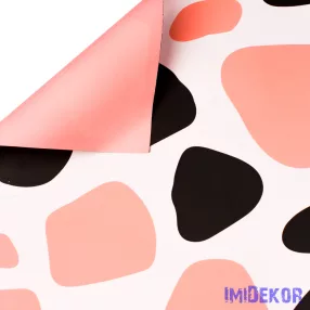   Párducmintás nagy foltos fólia ív 58x58cm 20db/cs - Halvány rózsaszín