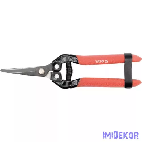 YATO Metszőolló 180 mm (hajlított) gyümölcsszedésre, virágvágásra (YT-8817)