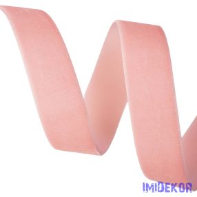 Bársony szalag 22mm x 10m - Púder rózsaszín